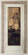 White Black and Gold Fernand Khnopff